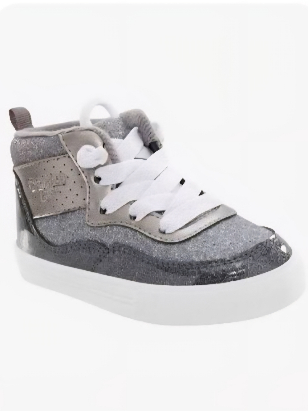 Toddler Glitter High-Top Sneakers - Silver & Black, Suze T6